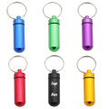 Mini Metal Pill Box With Keychain 