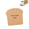 Toast Shape Cork Wooden Coaster