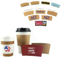 12oz To 16oz Disposable Full Color Printed Coffee Cup Sleeve