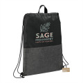 Ash Zippered Recycled Drawstring Bag