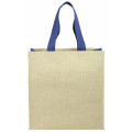 Jute panelled carry-all