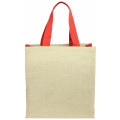 Jute panelled carry-all