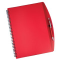 Spiral notebook and pen