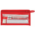stationery set ruler, pencils, pen, sharpener and rubber