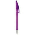 Plastic pen twist action frosted barrel large clip Nova