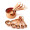 Copper Stainless Steel Measuring Cups and Spoons Set