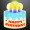LED Flashing / Blinking Birthday Cake Pin