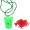 Red Cup Shot Glass On Beads