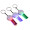 LED Zipper Shape Key Chain