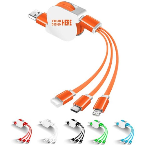 3 in 1Retractable USB Phone Cable
