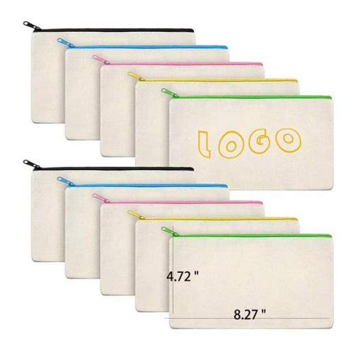 Zippered Canvas Stationery Bag