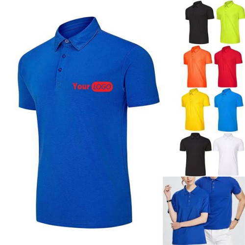 Custom Quick Dry Breathable Adult Short Sleeve Polo Shirt
