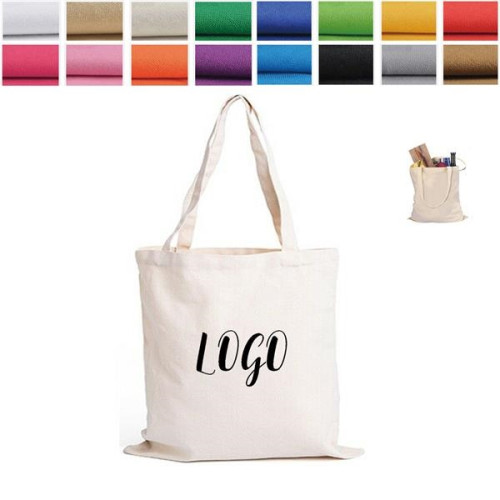 Reusable Natural Canvas Convention Tote Shopping Bag