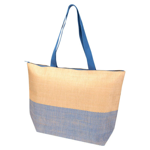 Paper Straw Large Zipped Tote - 21L