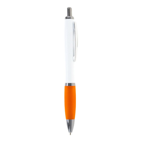 Nash Ballpoint Pen w/ White Barrel & Coloured Grip