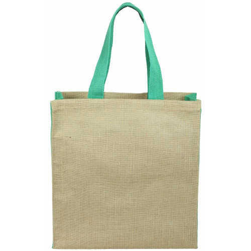 Jute panelled carry-all