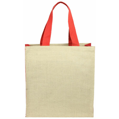 Jute panelled carry-all