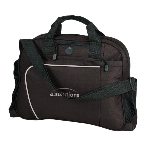 Curved zipped brief bag