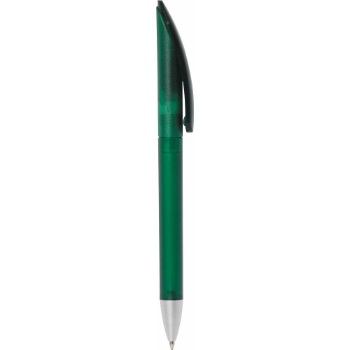 Plastic pen twist action frosted barrel large clip Nova