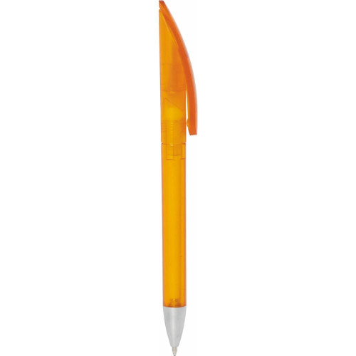Plastic pen twist action frosted barrel large clip Nova