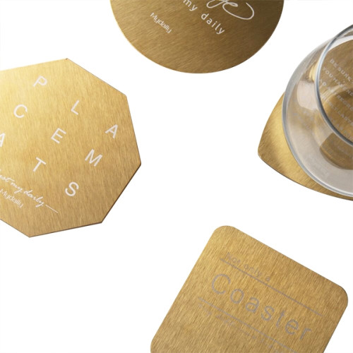 stainless steel plated gold coasters