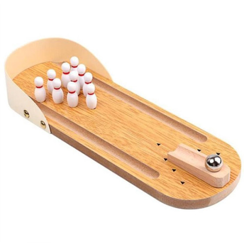 Children's educational wooden mini bowling