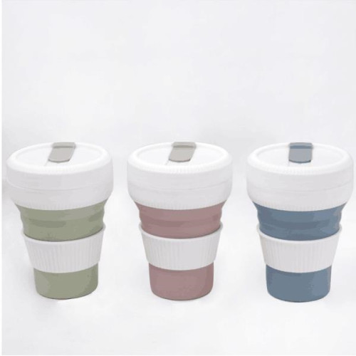 Folding silica gel coffee cup