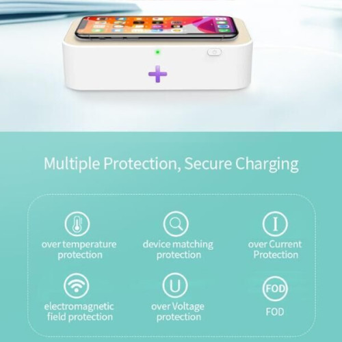 15W Fast Wireless charger + UVC Sterilizer