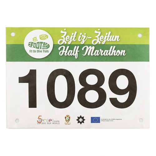 Custom Race Bib Full Col Printing Tyvek Paper